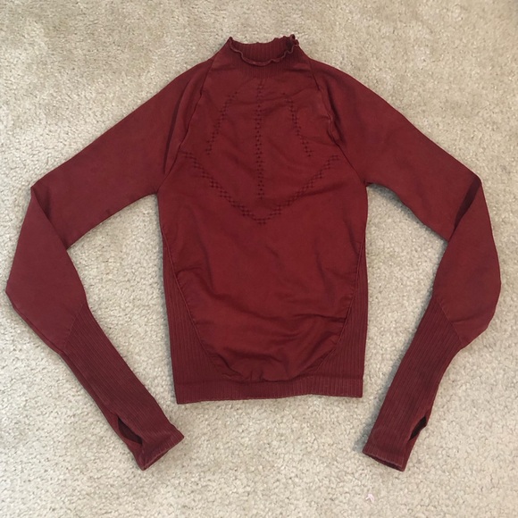 Free People Good Karma High Neck Layer In Cherry Berry. NWOT! Sz XS/S - Picture 4 of 6